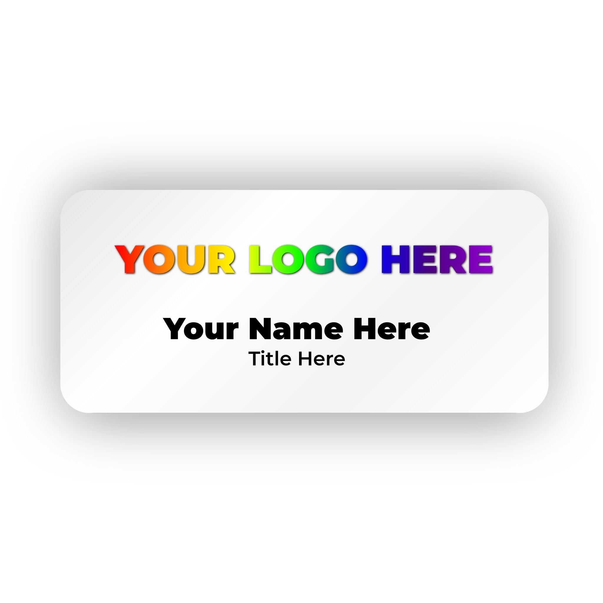 Full Color White Metal Nametag
