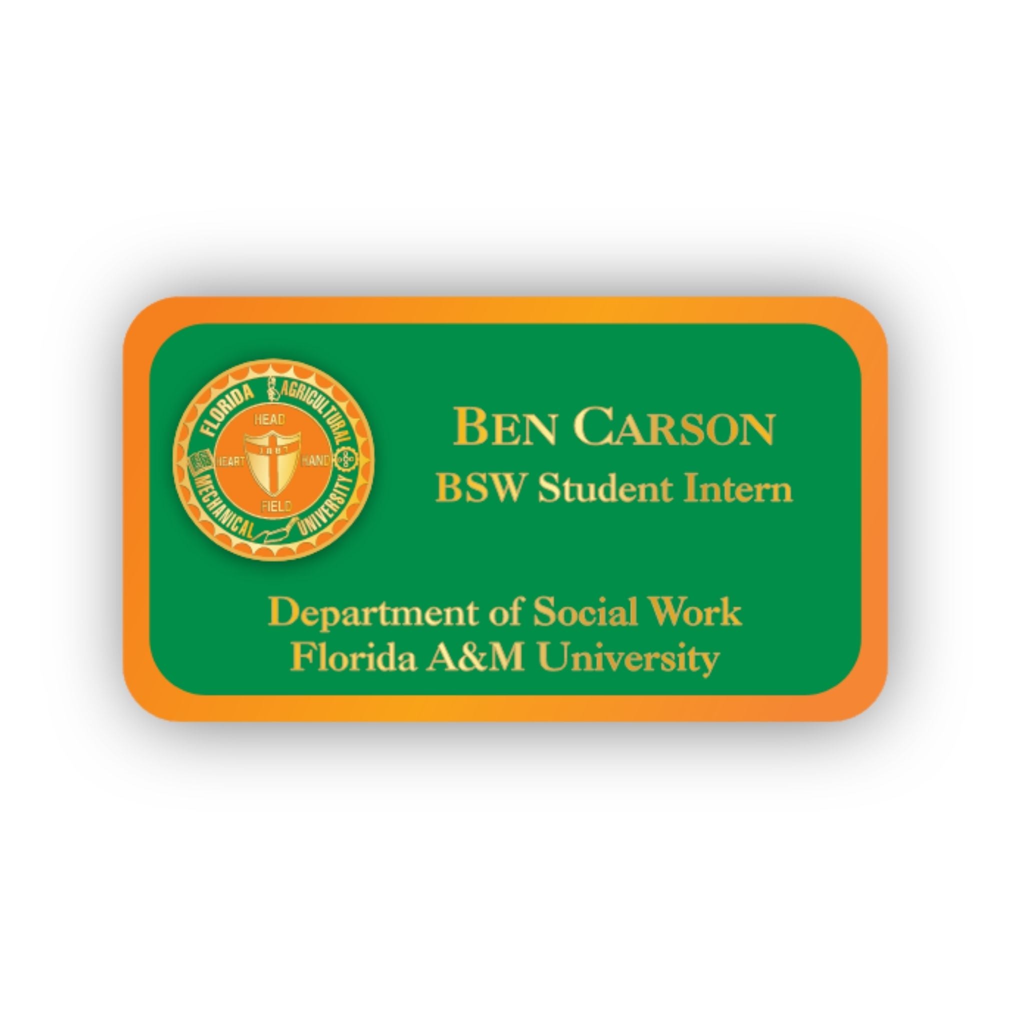 FAMU Department of Social Work Nametag
