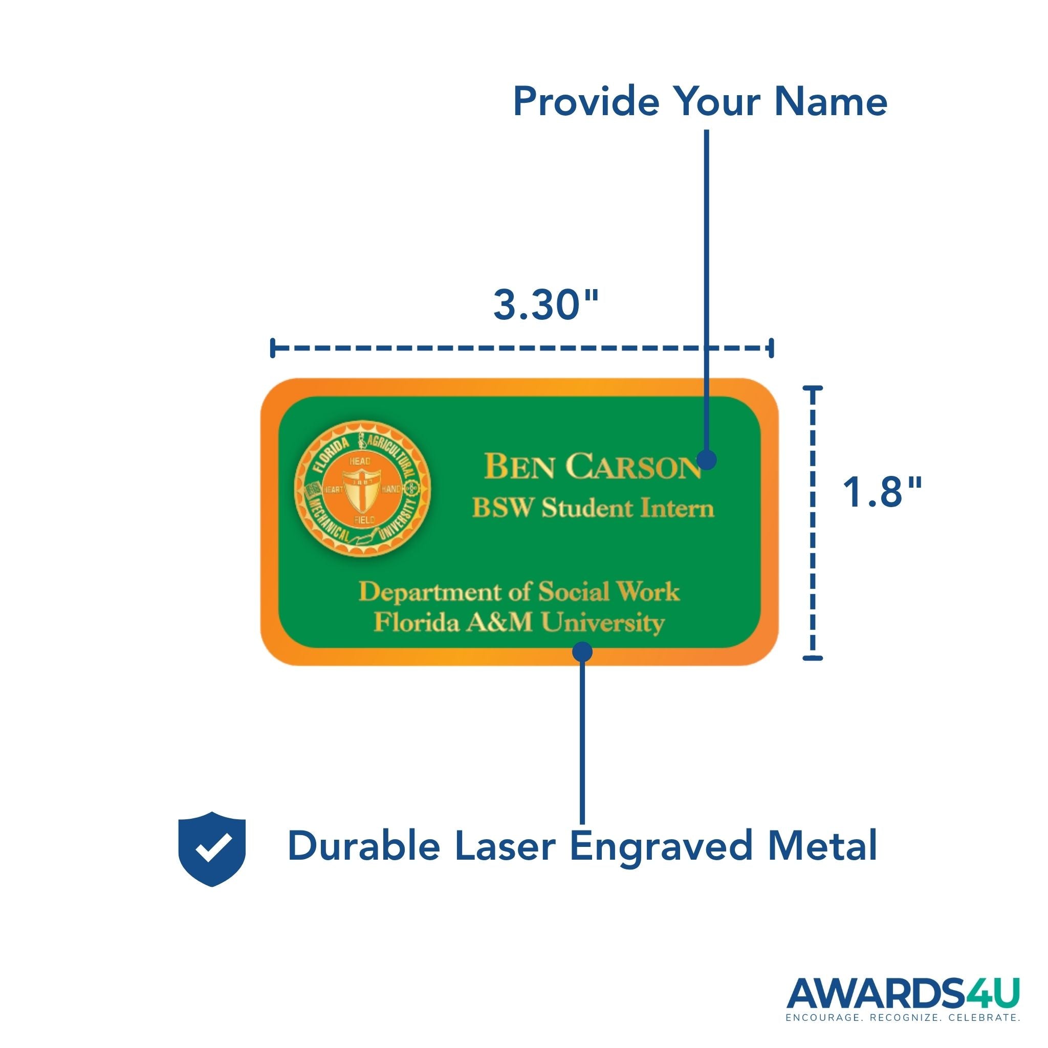 FAMU Department of Social Work Nametag