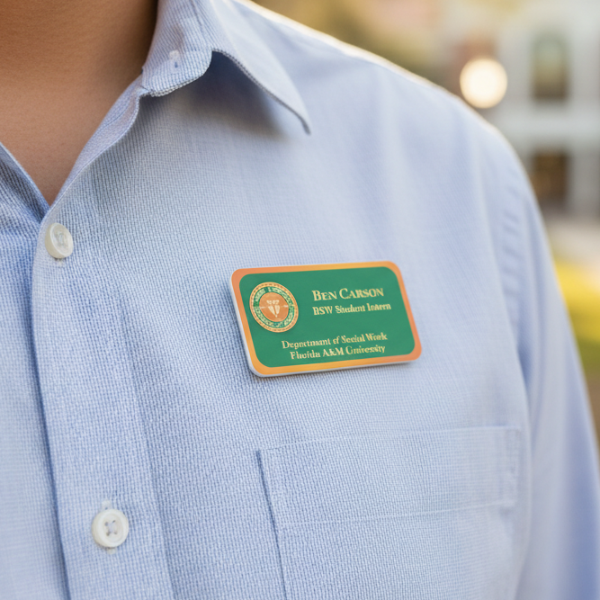 FAMU Department of Social Work Nametag
