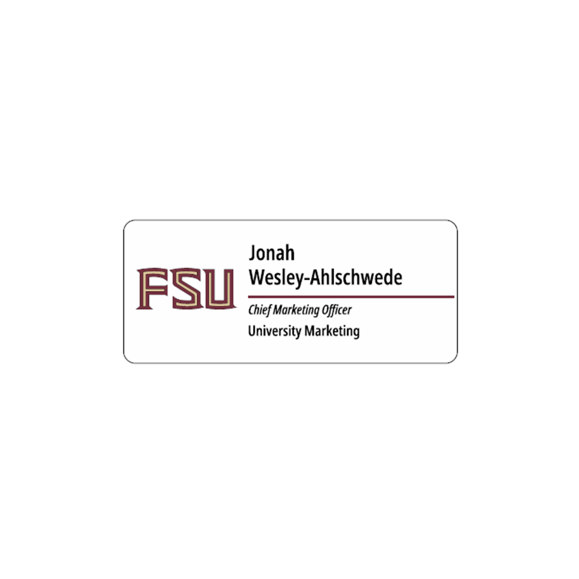 FSU Employee Nametag