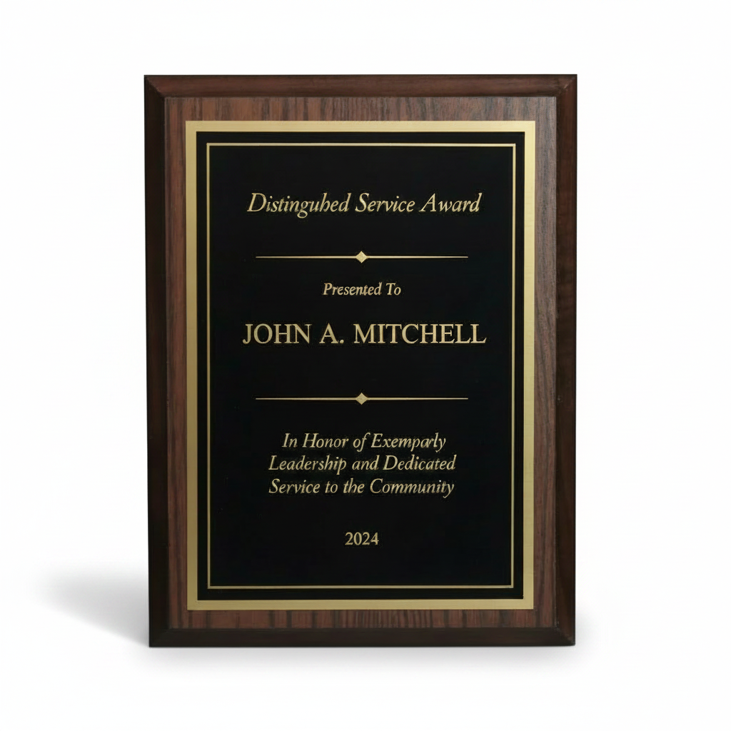 Genuine Walnut Plaque