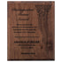 Walnut Laser Engraved Plaque
