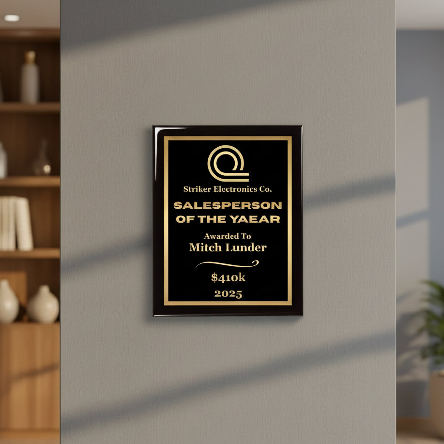Ebony Pianowood Plaque