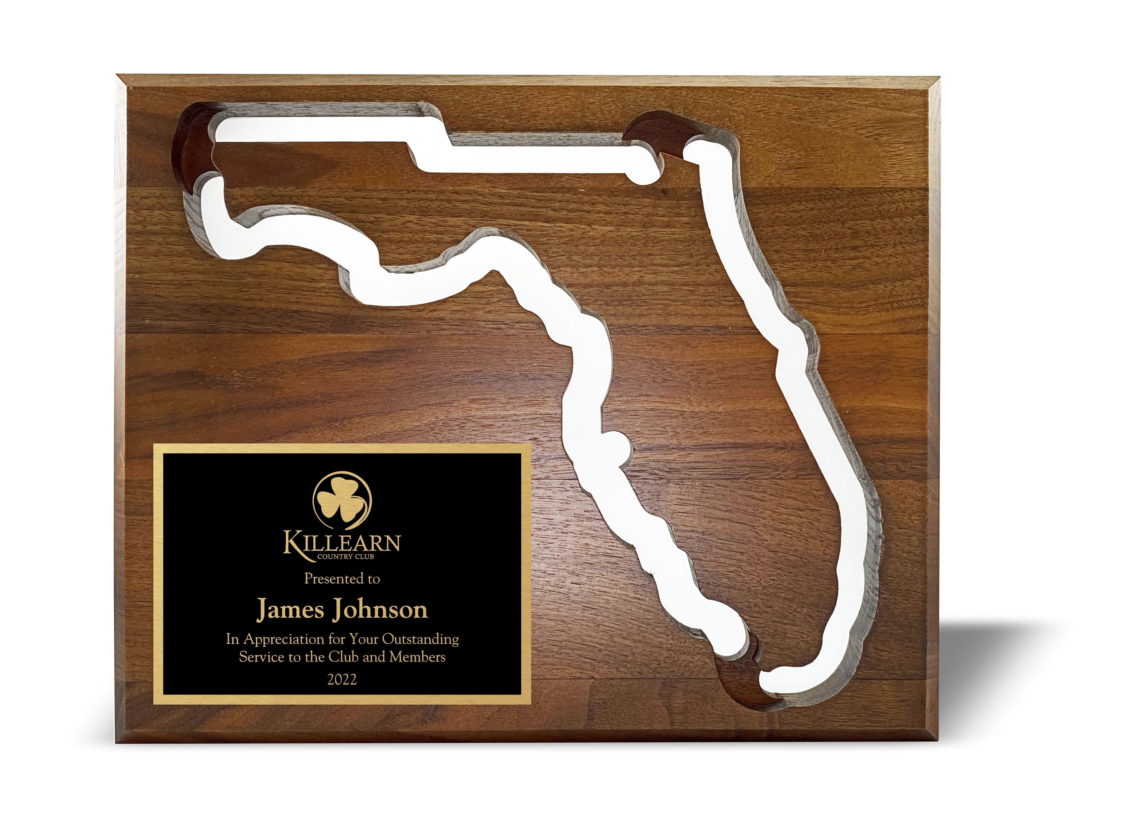 Walnut Plaque with Florida Cutout
