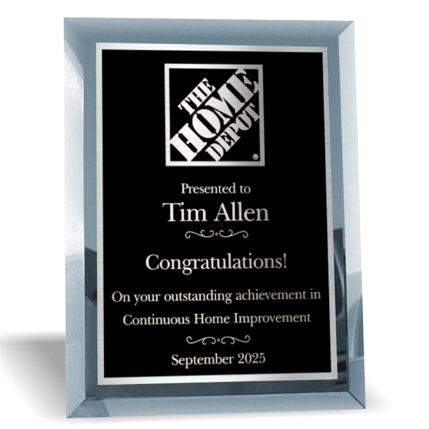 Mirror Plaque with Metal Plate