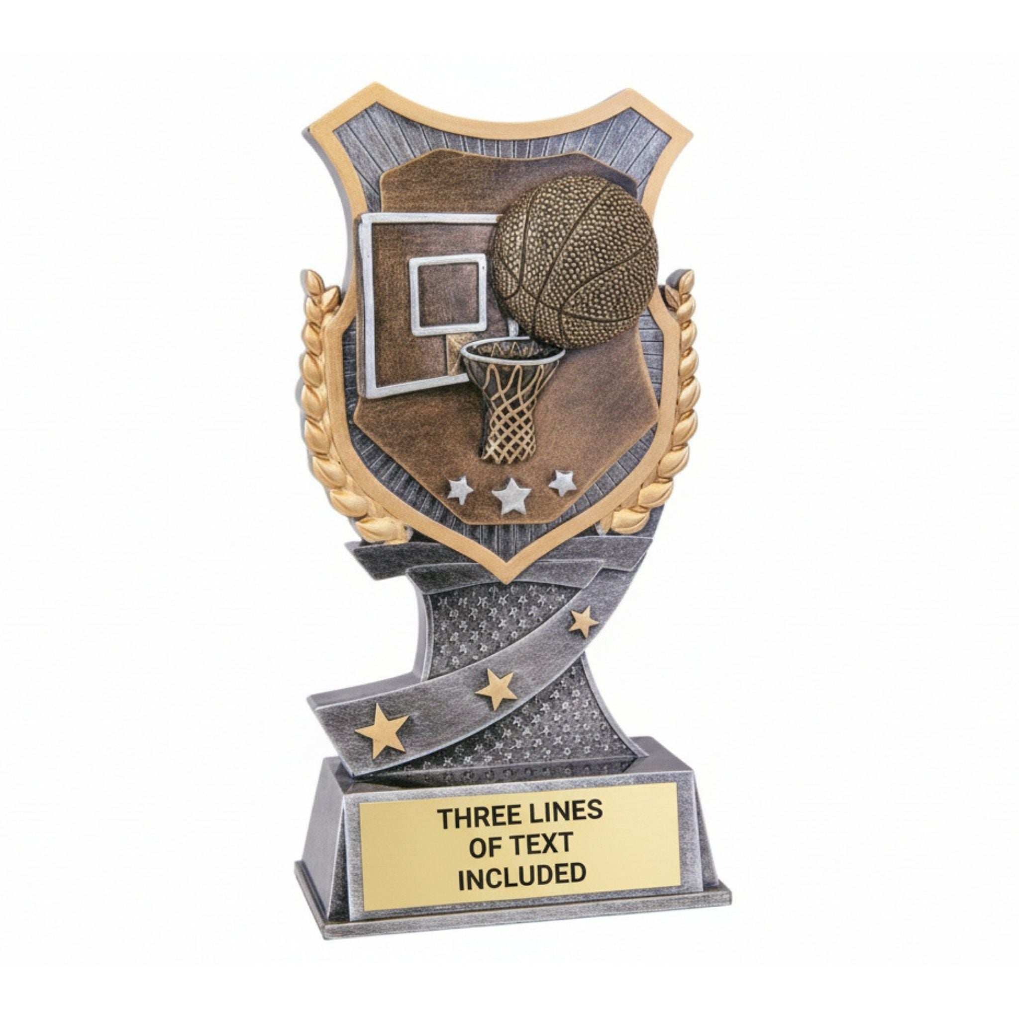 Basketball Shield-Style Trophy