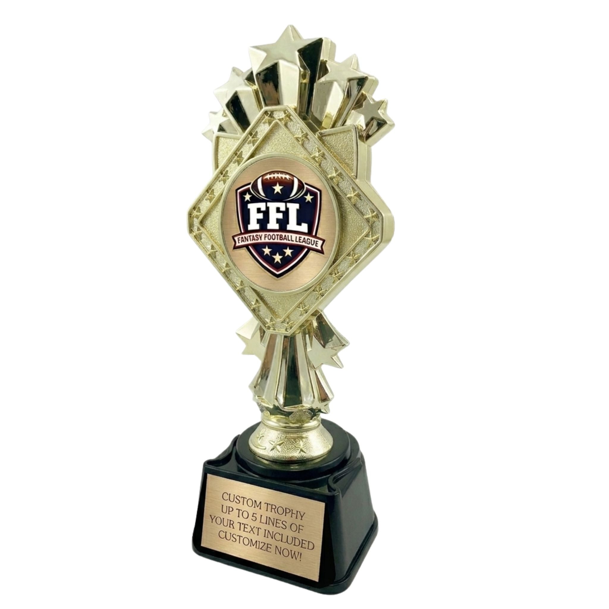Star Fantasy Football Trophy - 9" Custom Engraved Award