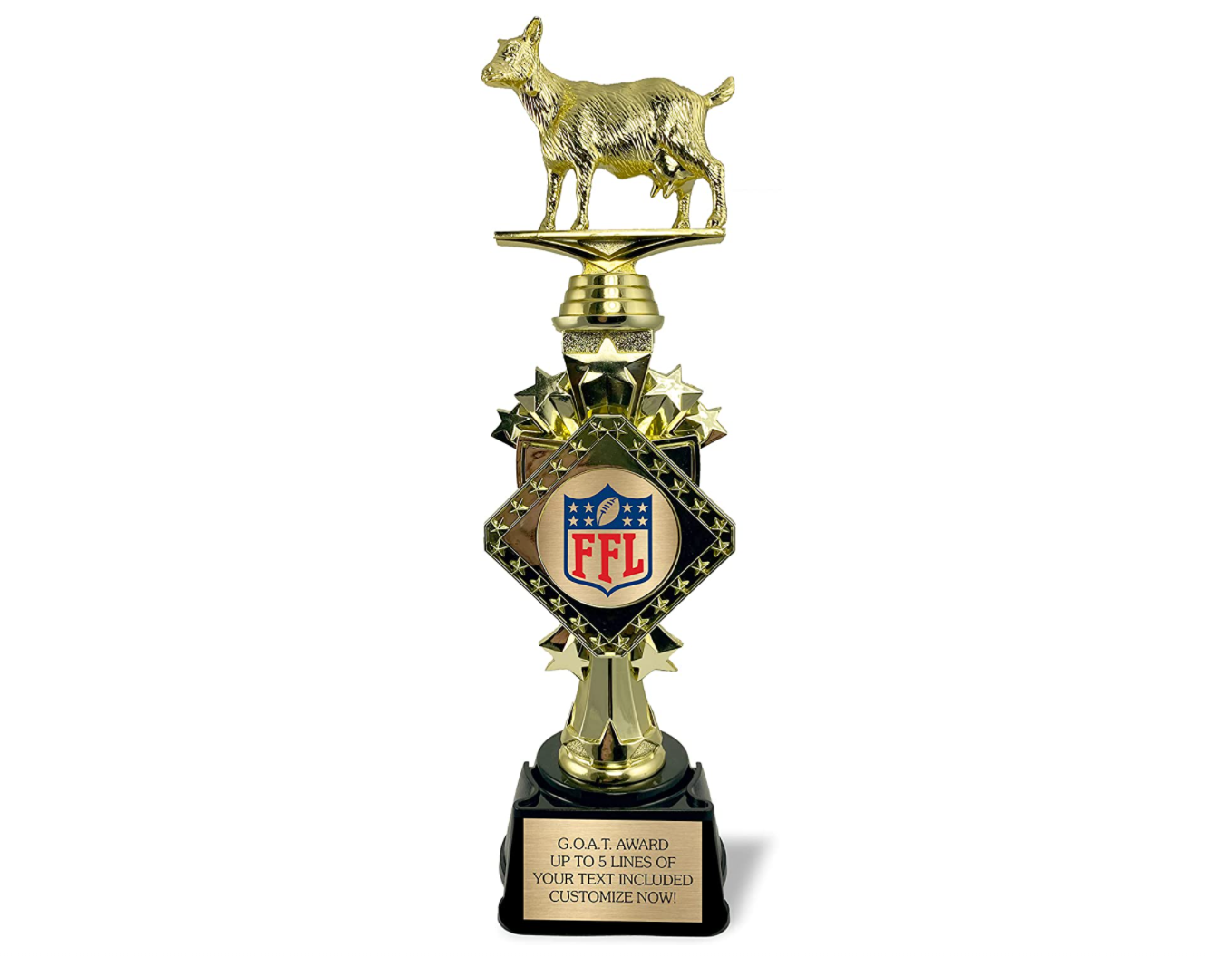 Fantasy Football Trophy – The G.O.A.T. – First Place Winner Award