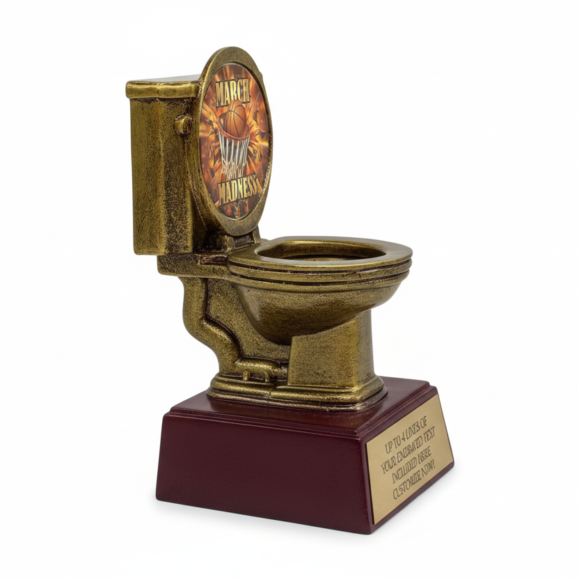 March Basketball Madness Last Place Toilet Bowl Award