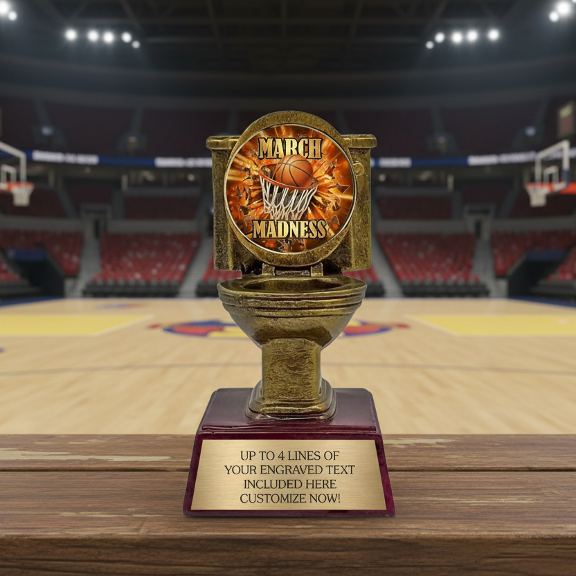 March Basketball Madness Last Place Toilet Bowl Award