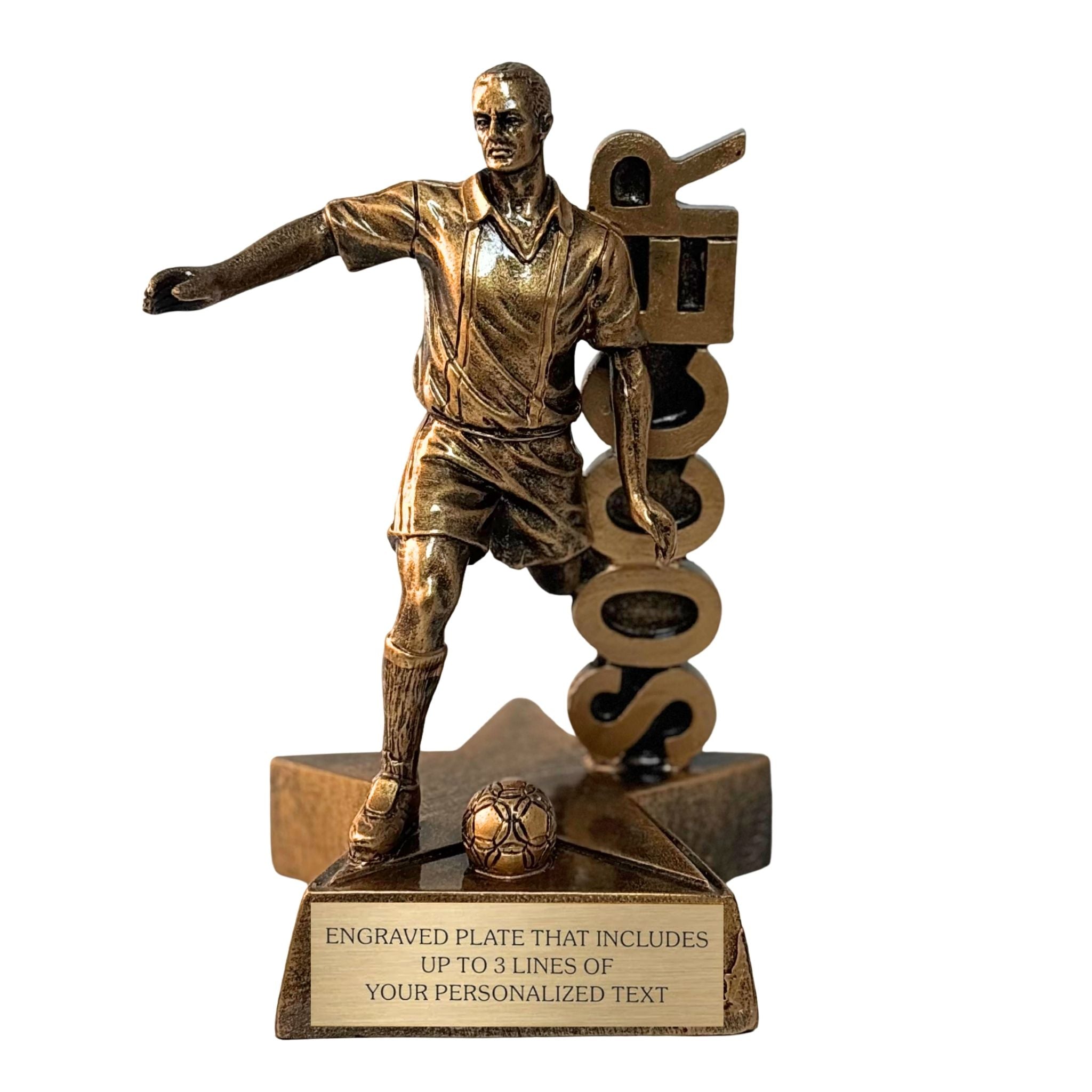 Soccer (M) Billboard Trophy - 6.5" Custom Engraved Bronze