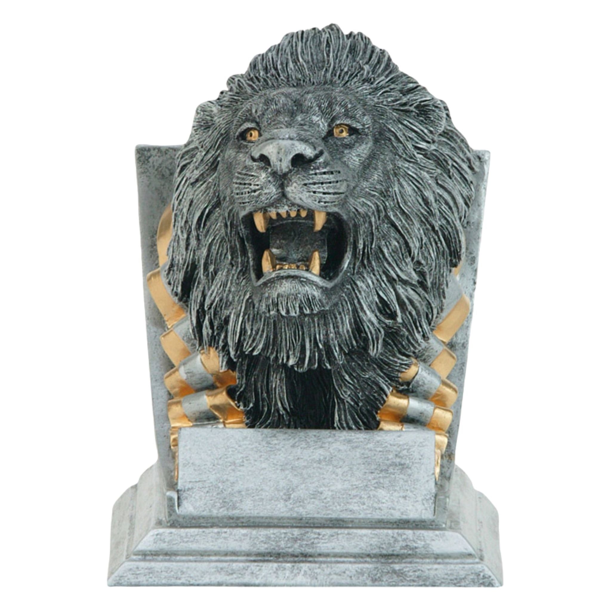 School Mascot Silver Resin