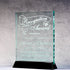 Jade Crystal Plaque on Black Piano Base