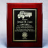Rosewood Piano Finish Plaque with Plate