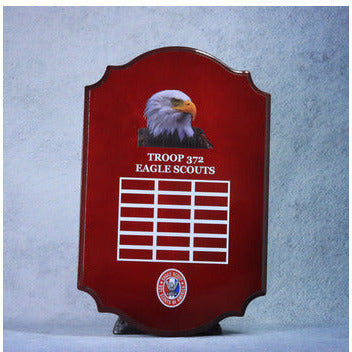 Ebony Scalloped Full Color  Plaque