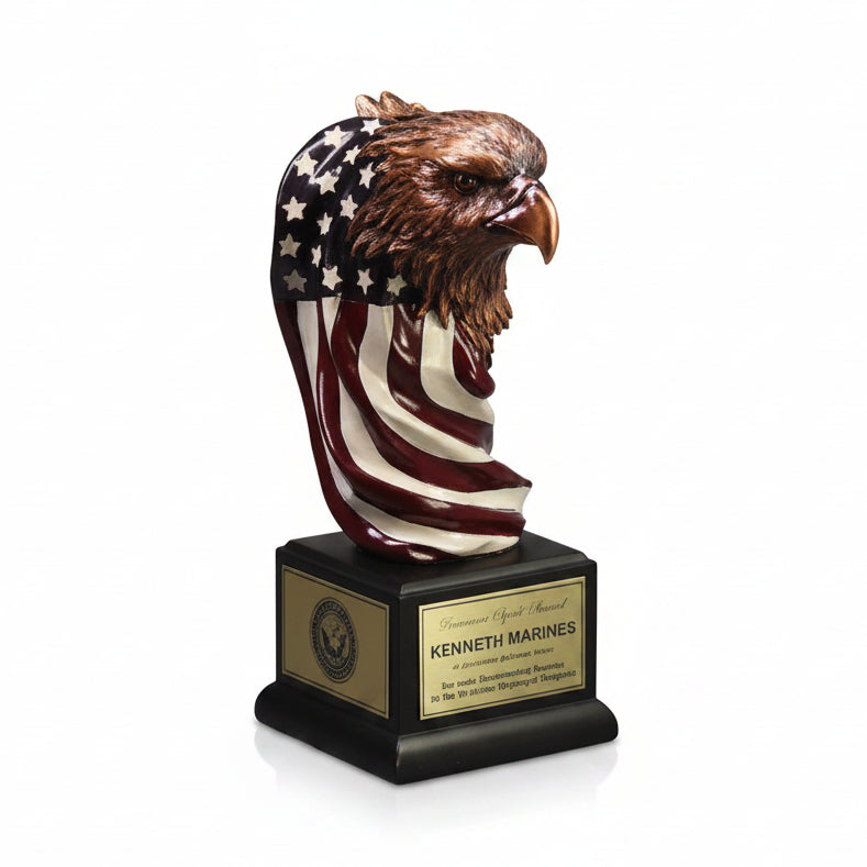 Eagle Head with the American Flag