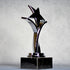 Twisting Star on Black Marble Base