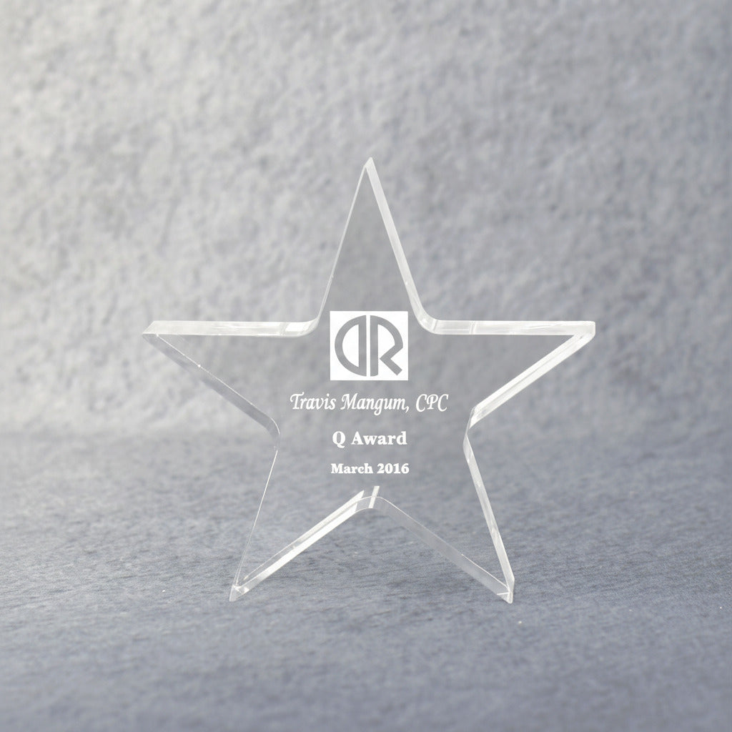 Acrylic Star Performer Paperweight