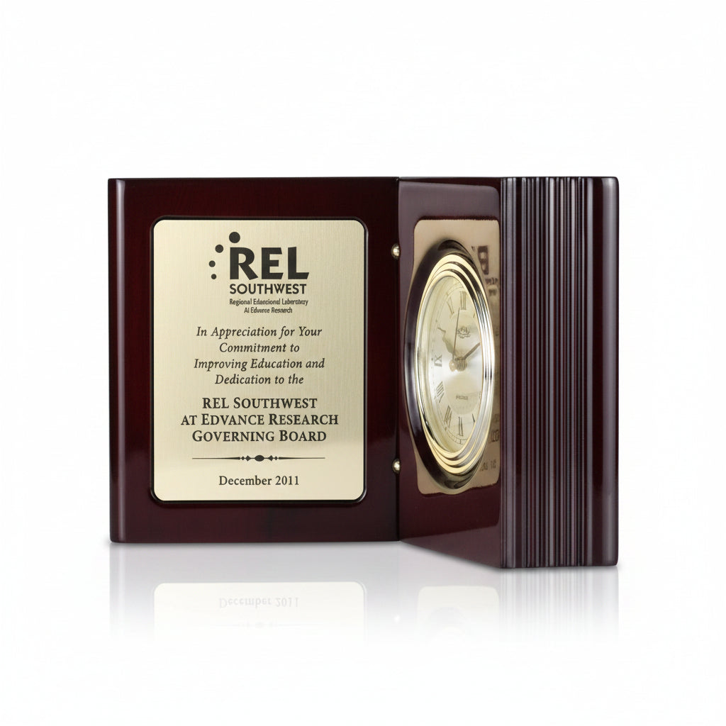 Rosewood Book Clock