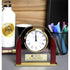 Glass Arch Clock Framed in Rosewood