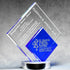 Crystal with Blue Inset Diamond Shape