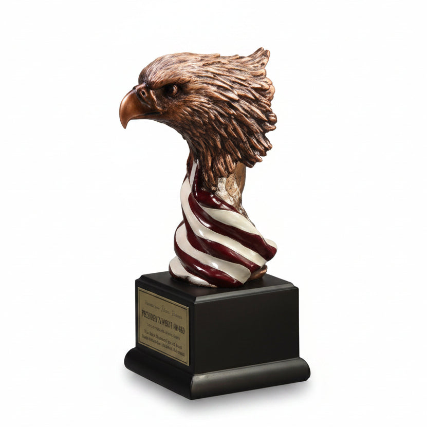 Eagle Head with the American Flag