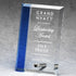 Economy Glass Plaque with Blue Accent