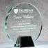 Jade Crystal Circle with Chrome Stand