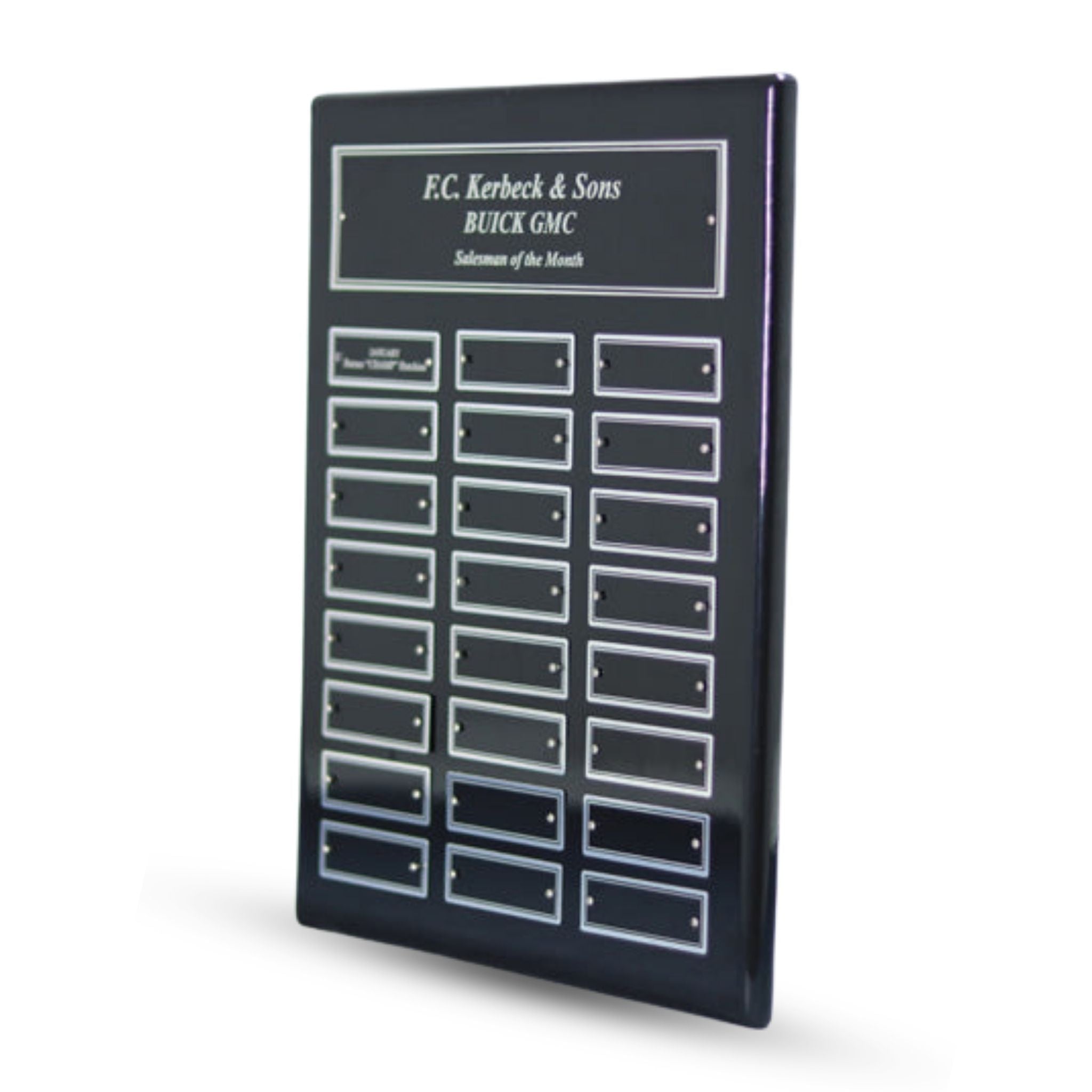 Perpetual Ebony Piano Finish Plaque