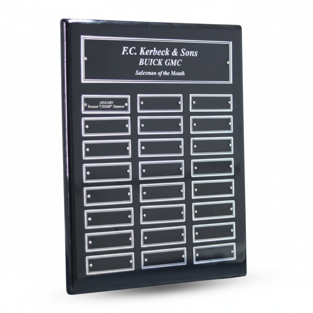 Perpetual Ebony Piano Finish Plaque