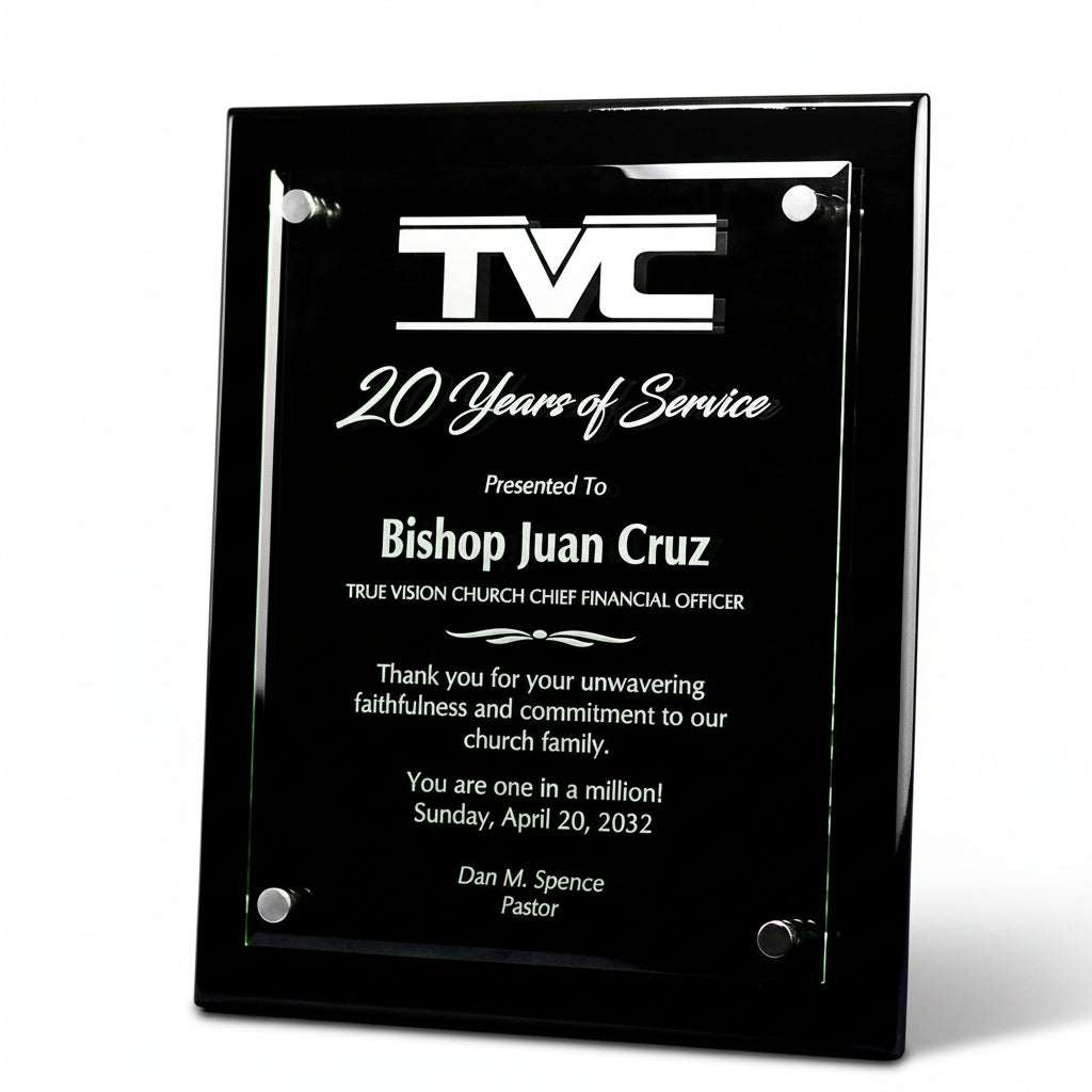 Cantebury Plaque with Stand-Out Ebony