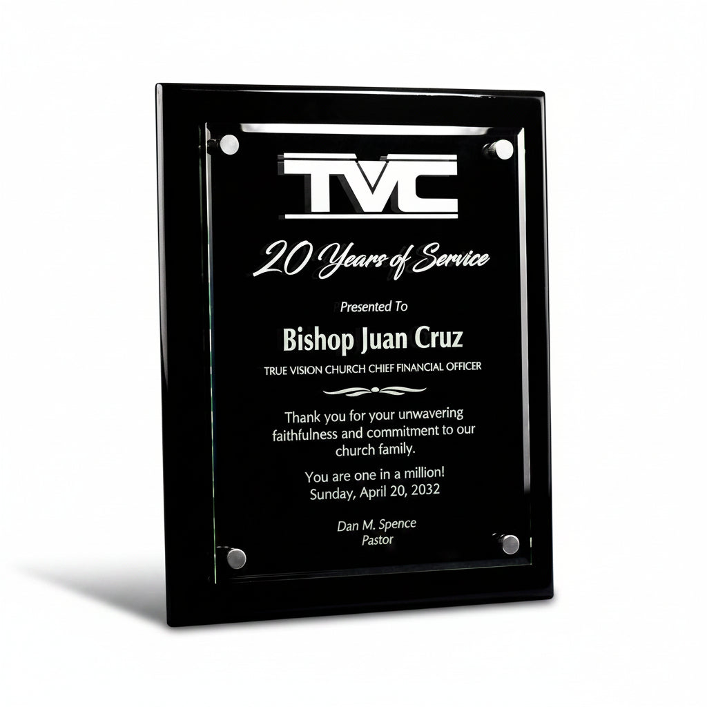 Cantebury Plaque with Stand-Out Ebony