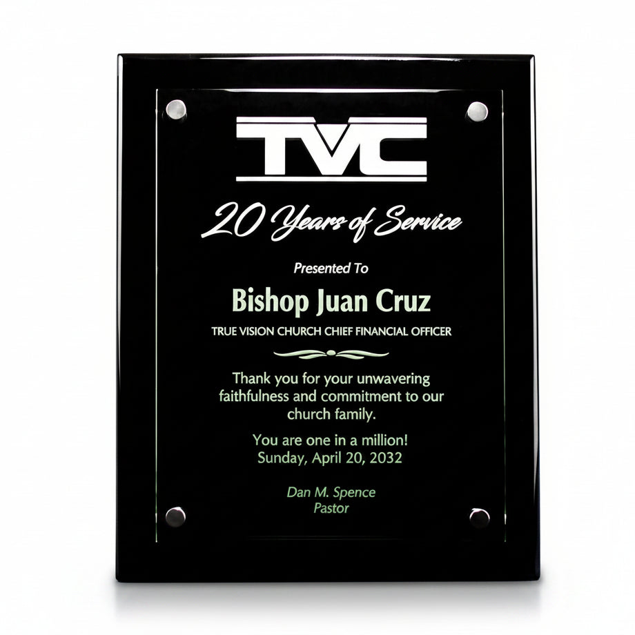 Cantebury Plaque with Stand-Out Ebony