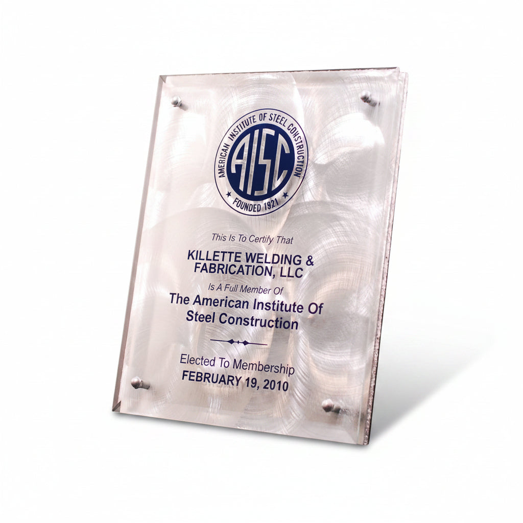 Glass Floating Plaque