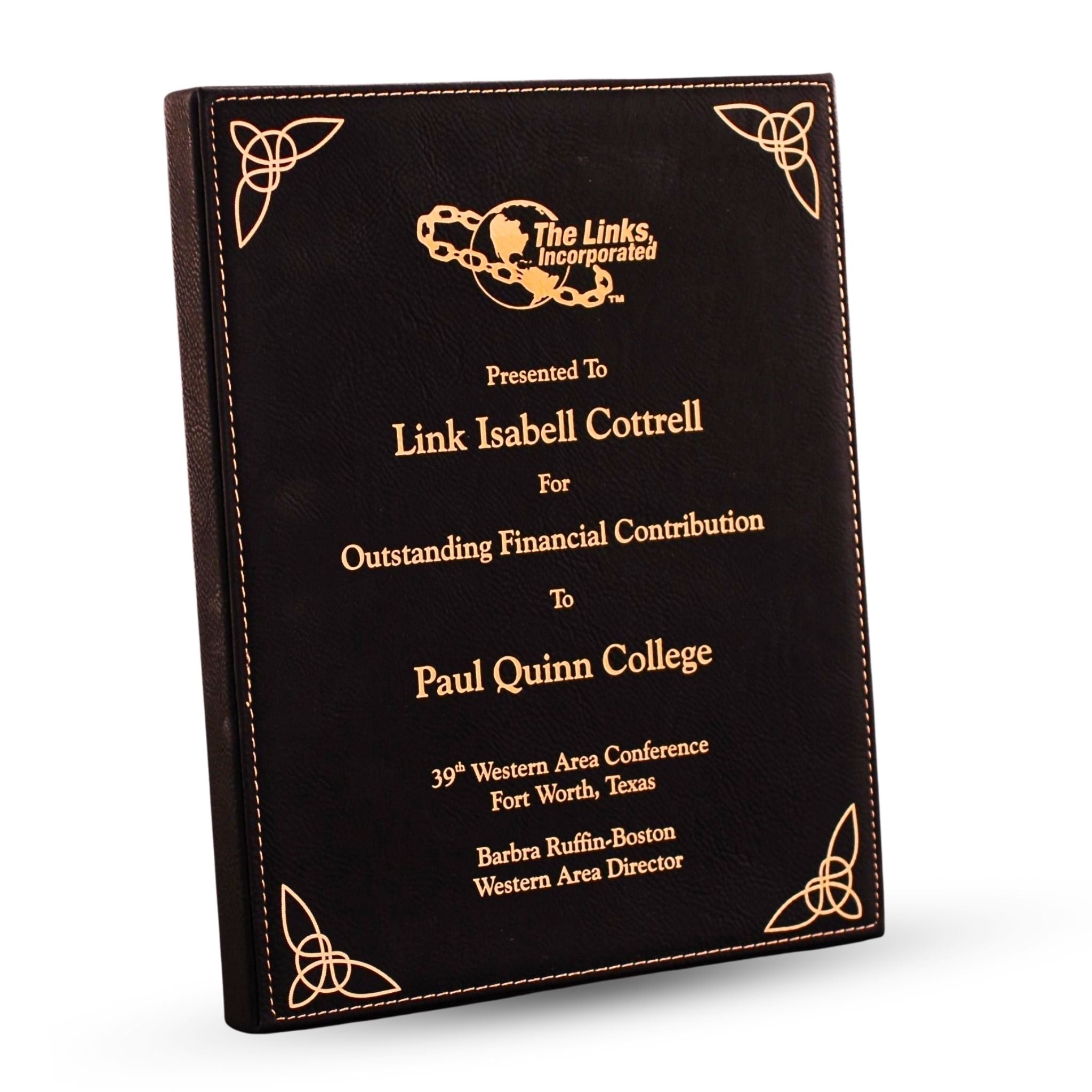 Leatherette Plaque - Black