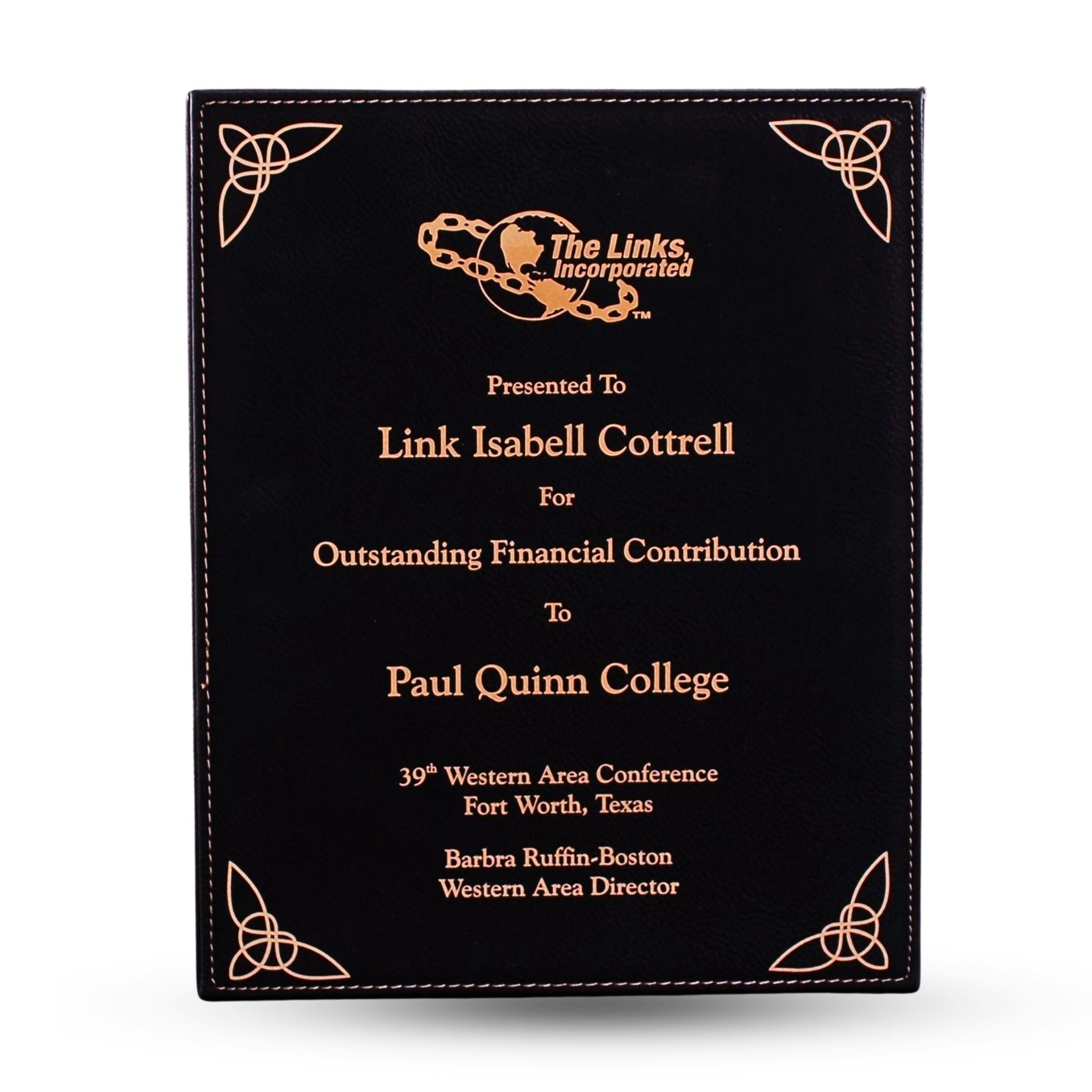 Leatherette Plaque - Black