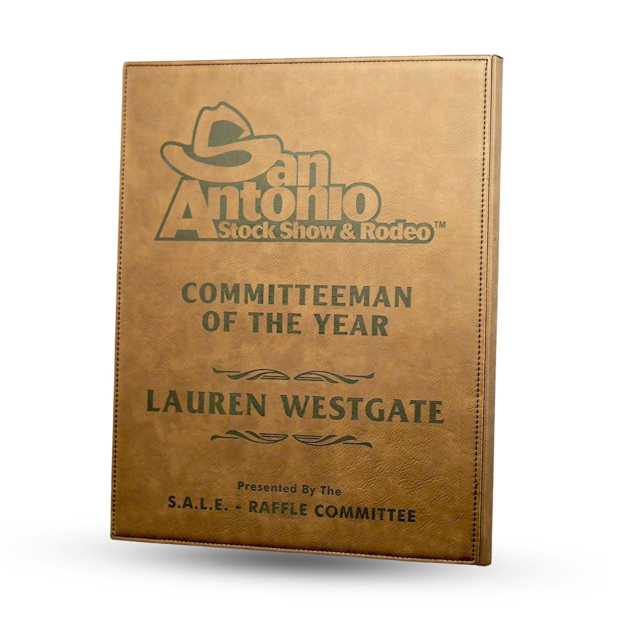 Leatherette Plaque - Rawhide