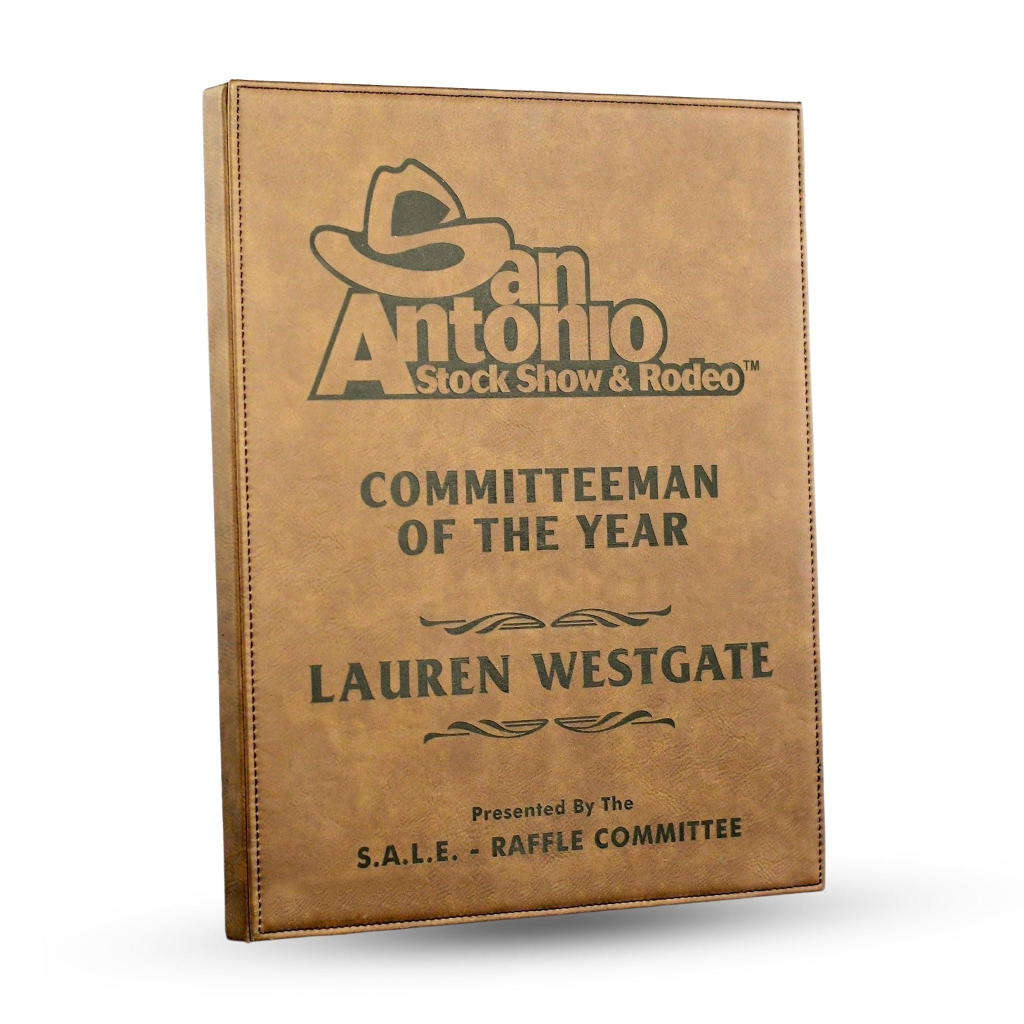 Leatherette Plaque - Rawhide