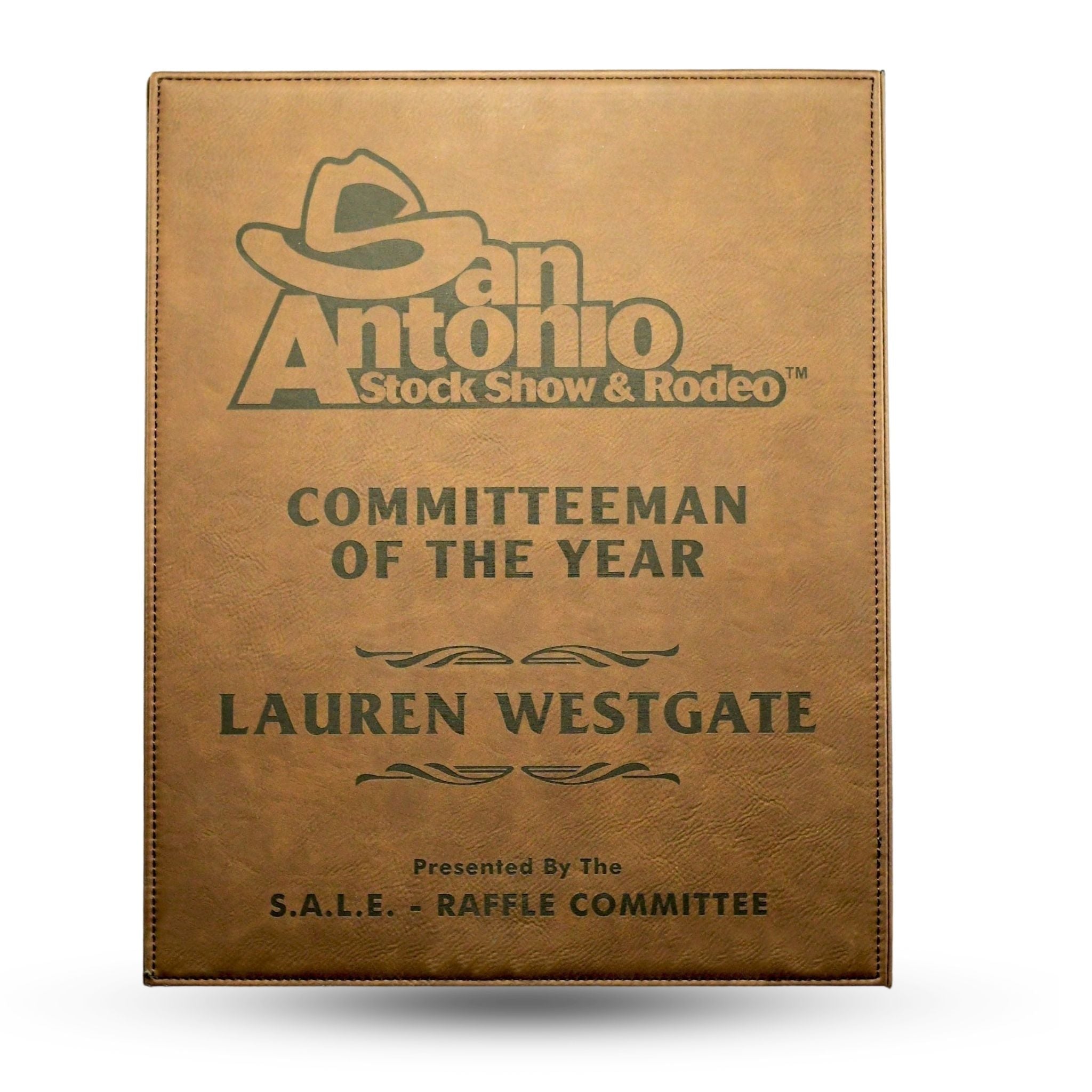 Leatherette Plaque - Rawhide