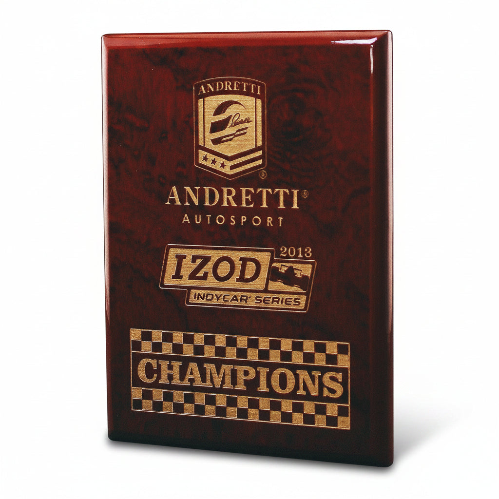 Rosewood Piano Finish Plaque - Gold Filled