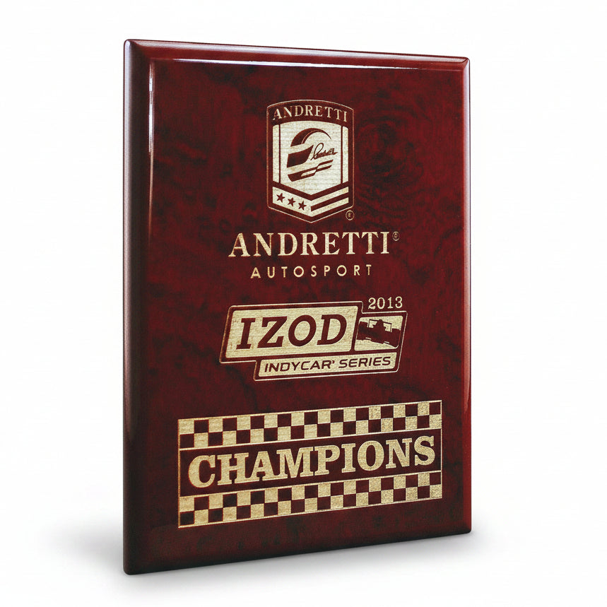 Rosewood Piano Finish Plaque - Gold Filled