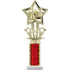 Star Theme Figure and Column Round Trophy