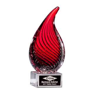 Red Droplet Art Glass Award