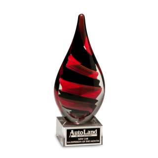Red & Black Art Glass Award