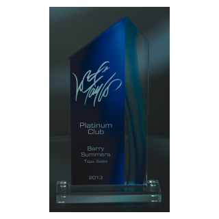 Blue & Green Acrylic Award
