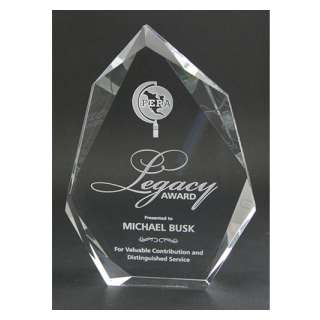 Thick Optic Crystal Multifaceted Award 