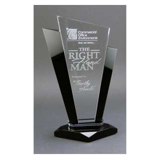 Black & Clear Crystal Award