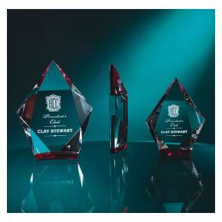 Red & Clear Crystal Award