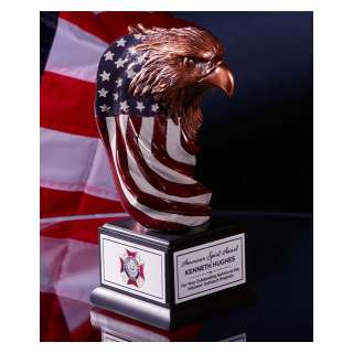 Eagle Head with American flag